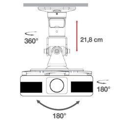 Techly ICA-PM 100WH projector beugel Plafond Wit - Afbeelding 5
