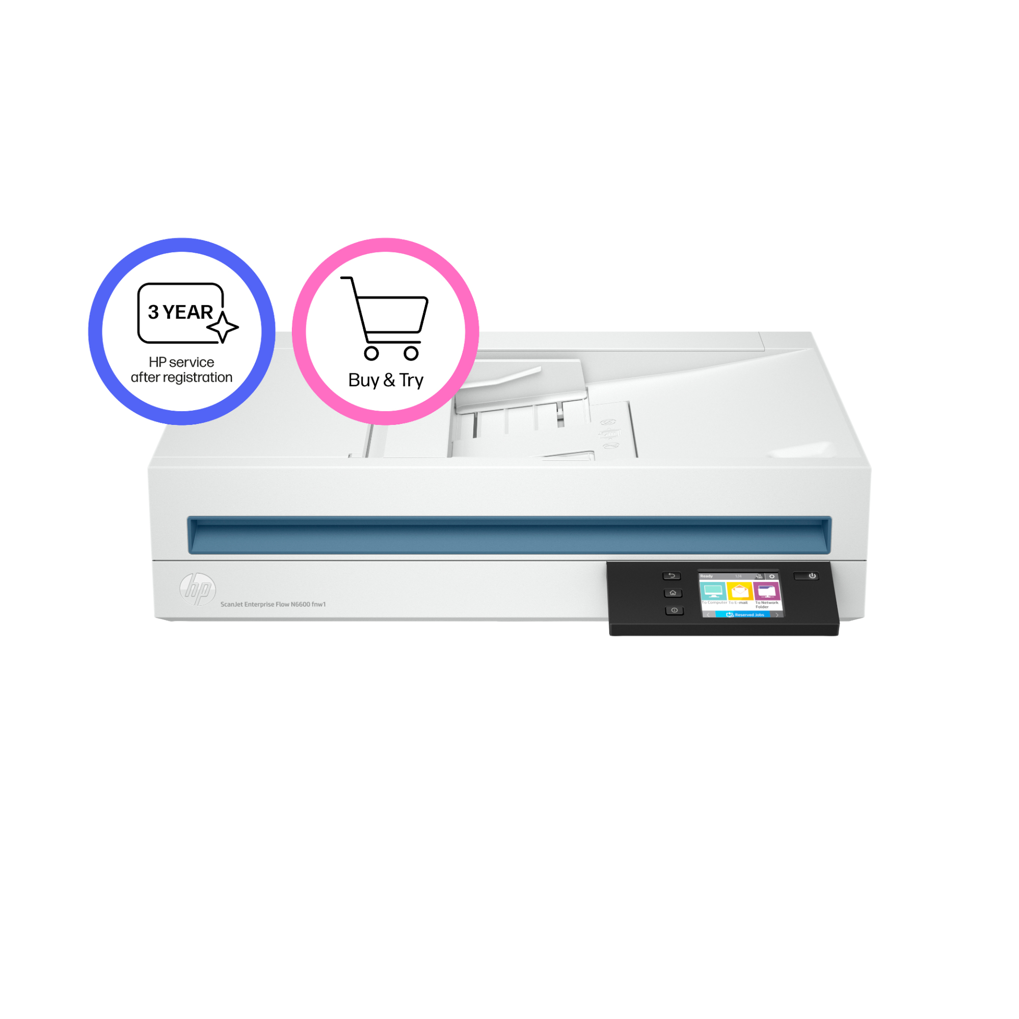 HP ScanJet Enterprise Flow N6600 fnw1 Flatbed scanner 1200 x 1200 DPI A4 Wit - Afbeelding 3
