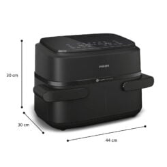 Philips 1000 series NA150/00 friteuse Dubbel 7 l Vrijstaand 2450 W Heteluchtfriteuse Zwart - Afbeelding 4
