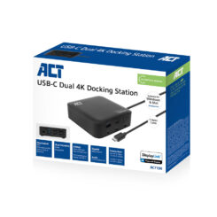ACT Universeel USB-C Dockingstation 4K, voor 2 HDMI/DisplayPort monitoren, DisplayLink, compact model - Afbeelding 5
