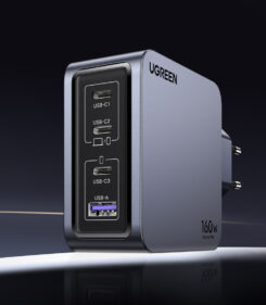 Ugreen Nexode Pro 160W GaN Charger with USB-C Cable Universeel Zwart, Grijs AC Snel opladen Binnen - Afbeelding 6