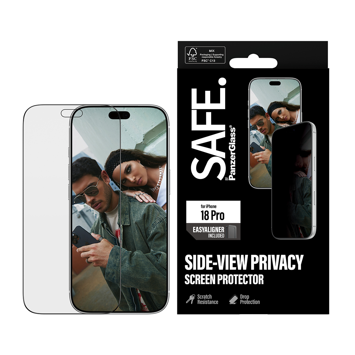 PanzerGlass SAFE. by ® Privacy Screen Protector iPhone 2026 Pro | Ultra-Wide Fit m. EasyAligner Doorzichtige schermbeschermer 1 stuk(s) - Afbeelding 3
