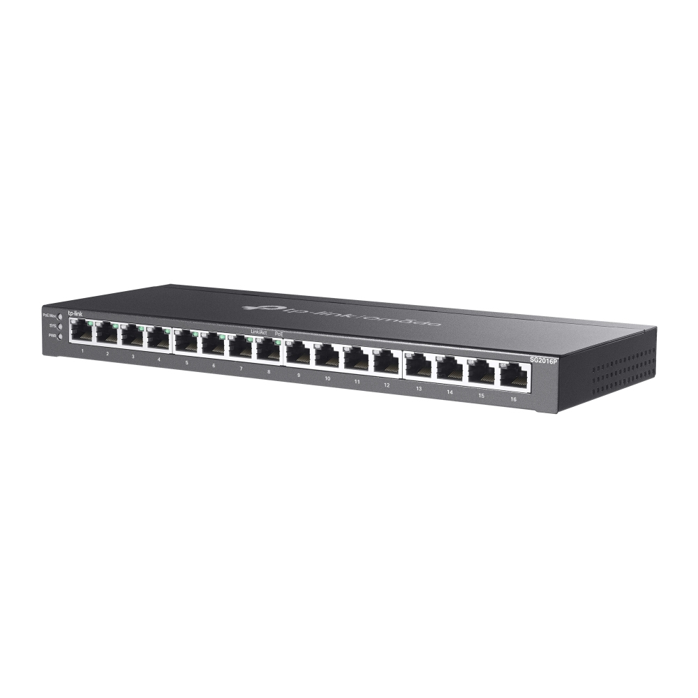 TP-Link Omada SG2016P netwerk-switch Managed L2/L2+ Gigabit Ethernet (10/100/1000) Power over Ethernet (PoE) Zwart - Afbeelding 4