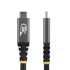 StarTech.com 1,5m USB4 Kabel, 80Gbps, USB-IF Gecertificeerde USB-C Kabel, 240W PD, 8K 120Hz/4K 240Hz, DP2.1, DP80, Thunderbolt 4 Compatibel, USB Type-C Kabel - Afbeelding 3