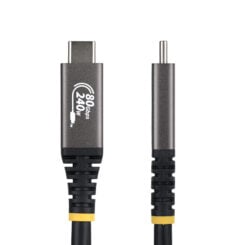 StarTech.com 1m USB4 Kabel, 80Gbps, USB-IF Gecertificeerde USB-C Kabel, 240W PD, 8K 120Hz/4K 240Hz, DP2.1, DP80, Thunderbolt 4 Compatibel, USB Type-C Kabel - Afbeelding 3
