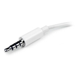 StarTech.com Witte headsetadapter voor headsets met aparte koptelefoon-/microfoonstekkers - 3,5 mm 4-positie naar 2x 3-positie 3,5 mm M/F - Afbeelding 5