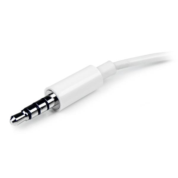 StarTech.com Witte headsetadapter voor headsets met aparte koptelefoon-/microfoonstekkers - 3,5 mm 4-positie naar 2x 3-positie 3,5 mm M/F - Afbeelding 5