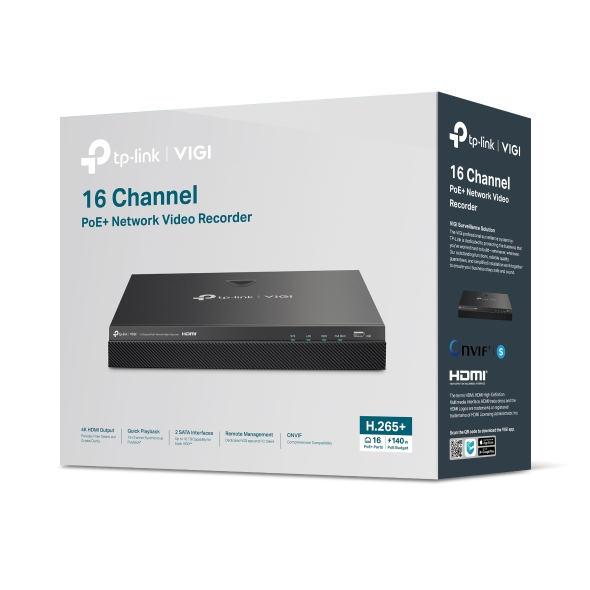 TP-Link VIGI NVR2016H-16MP Netwerk Video Recorder (NVR) Zwart - Afbeelding 5