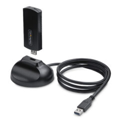 StarTech.com Wi-Fi 6E USB Adapter/Dongle, Voor Desktop/Laptop PC, Wireless NIC met Uitklapbare Antenne, WiFi Adapter Ondersteunt 802.11 b/g/n/ac/ax, 2.4/5/6 GHz Netwerk Compatibel