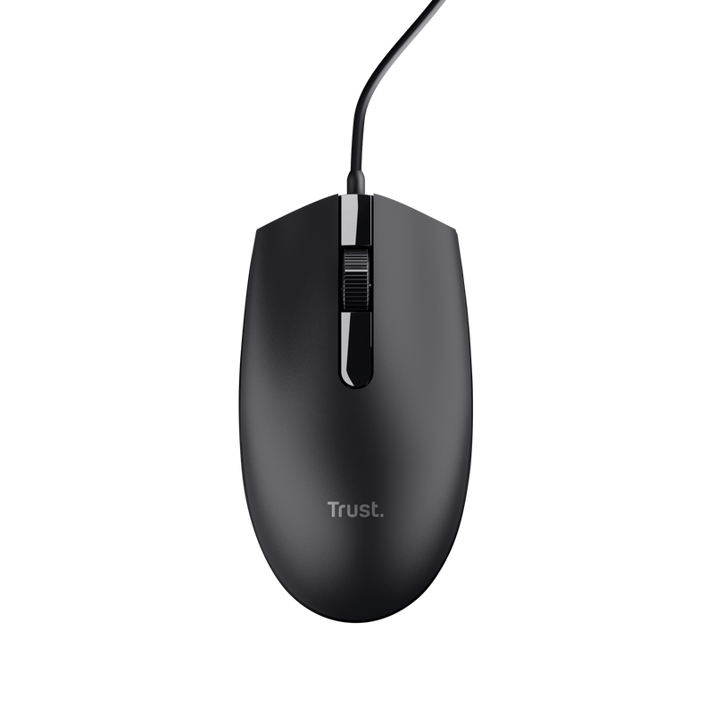 Trust TM-101 Bedrade Muis - Ambidextere muis – 3 knoppen – 1200 DPI – Business Model - Zwart - Afbeelding 3