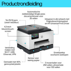 HP OfficeJet Pro 9130b Draadloos All-in-One Kleur Printer, Dubbelzijdig printen; Kopieerapparaat, Scanner - Afbeelding 4