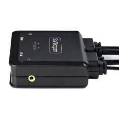 StarTech.com 2-Port Hybride USB-C HDMI KVM Switch, 4K 60Hz, Compacte KVM met 1.8m USB-A/HDMI/Audio & 1.2m USB-C Geïntegreerde Host Kabels, Bus Powered, Remote Drukknop/Hotkey Schakelaar - Afbeelding 6