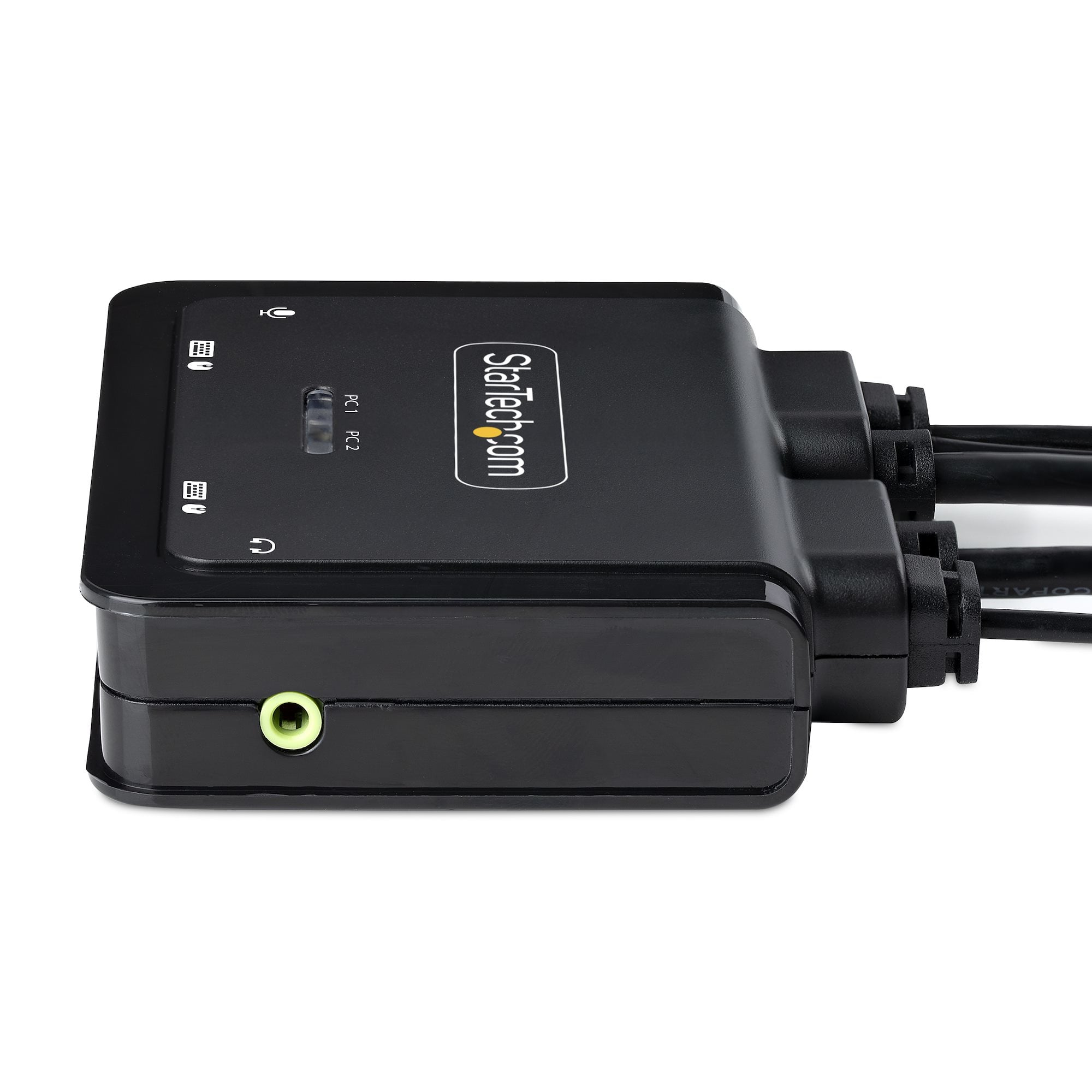 StarTech.com 2-Port Hybride USB-C HDMI KVM Switch, 4K 60Hz, Compacte KVM met 1.8m USB-A/HDMI/Audio & 1.2m USB-C Geïntegreerde Host Kabels, Bus Powered, Remote Drukknop/Hotkey Schakelaar - Afbeelding 6