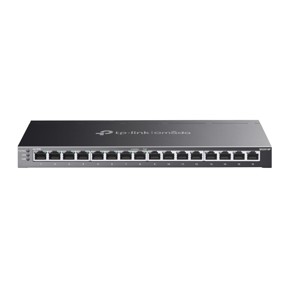 TP-Link Omada SG2016P netwerk-switch Managed L2/L2+ Gigabit Ethernet (10/100/1000) Power over Ethernet (PoE) Zwart - Afbeelding 2