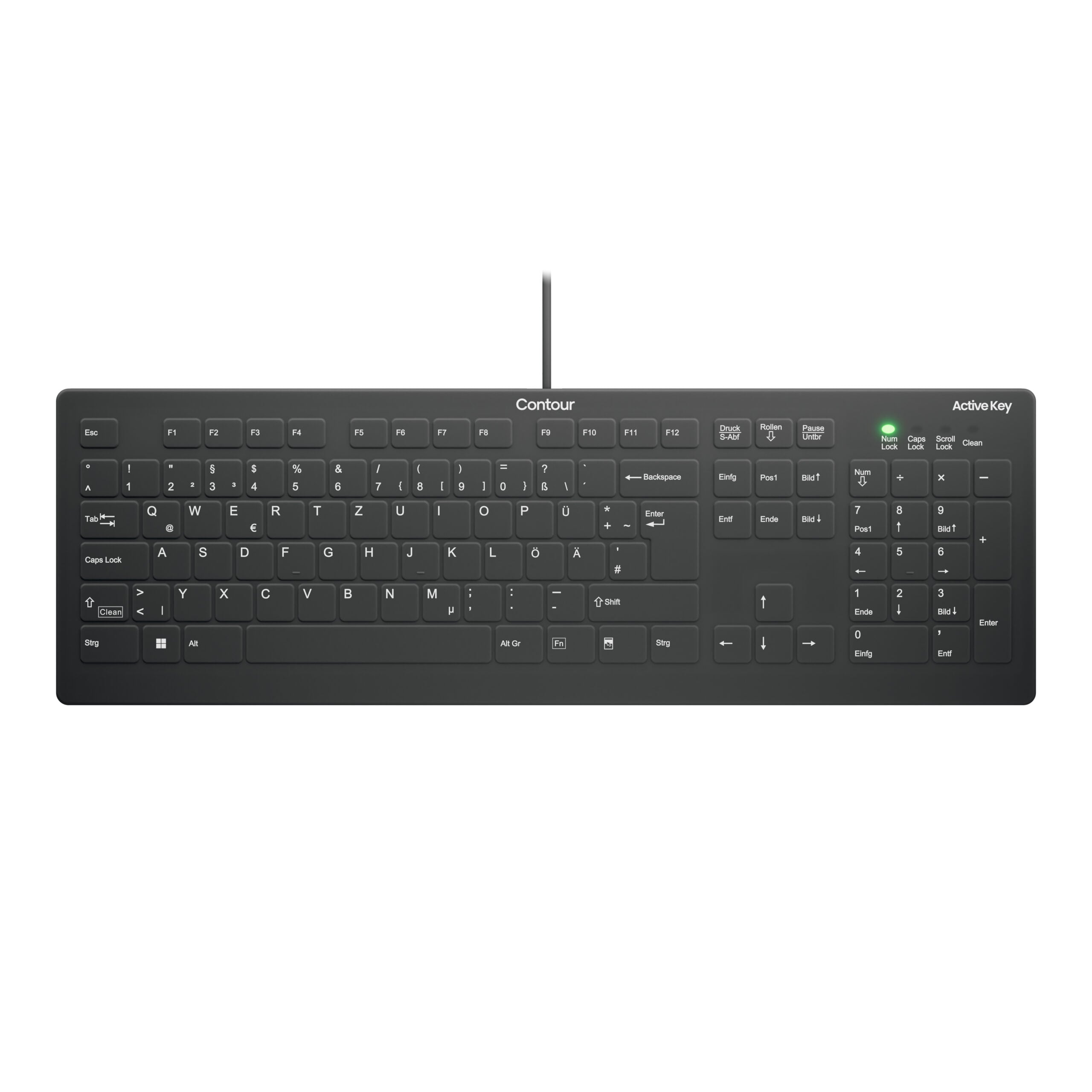 Contour Design Active Key AK-C8112 toetsenbord Medisch USB QWERTZ Duits Zwart - Afbeelding 2