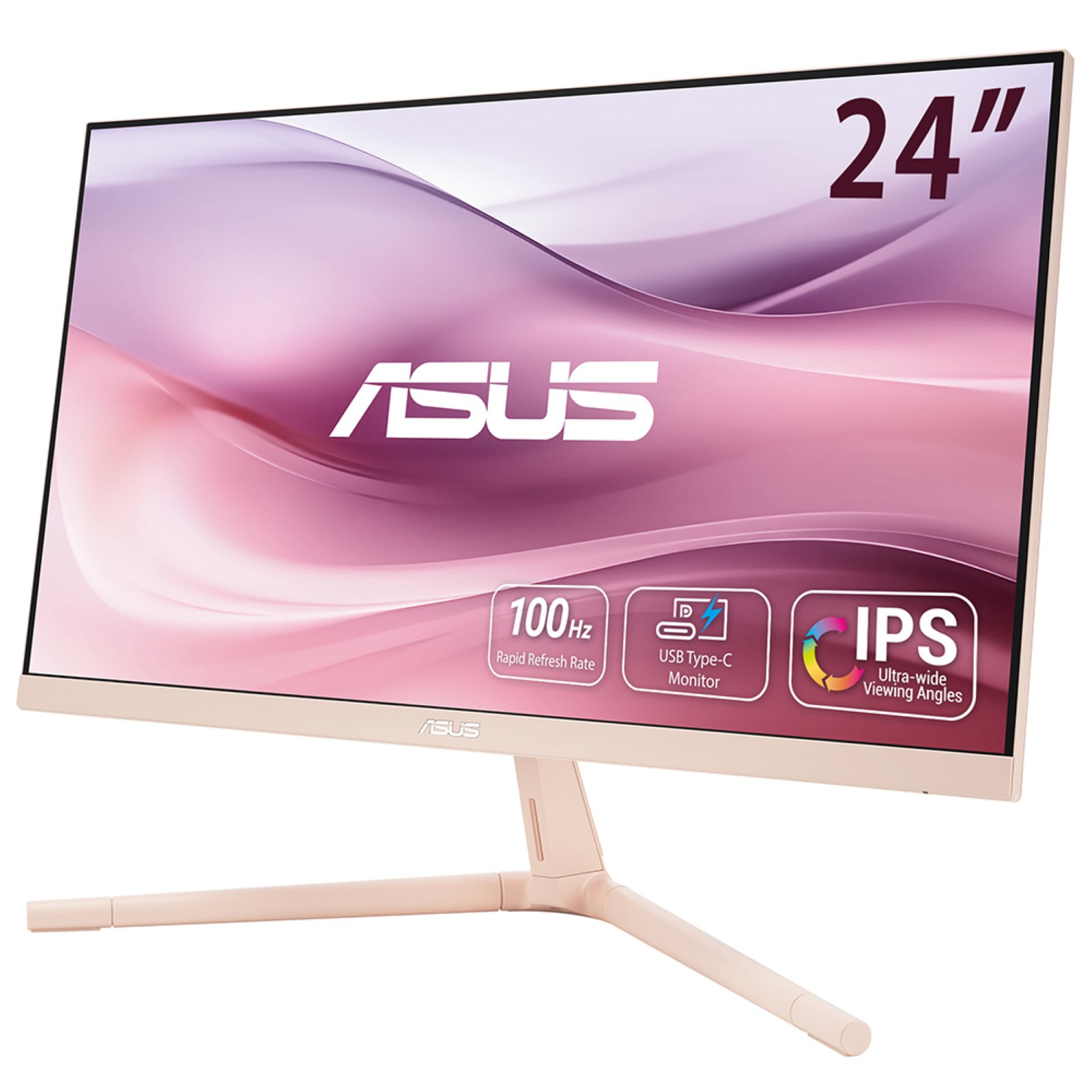 ASUS VU249CFE-P computer monitor 60,5 cm (23.8") 1920 x 1080 Pixels Full HD LCD Roze - Afbeelding 2