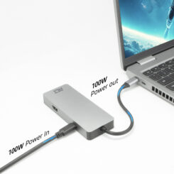 ACT USB-C 4K docking station voor 1 HDMI monitor, ethernet, USB-C, USB-A, cardreader en PD pass-through - Afbeelding 6
