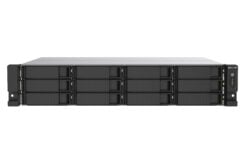 QNAP TS-1273AU-RP-8G data-opslag-server NAS Rack (2U) Ryzen Embedded V1500B 8 GB DDR4 0 TB QNAP QTS Aluminium, Zwart