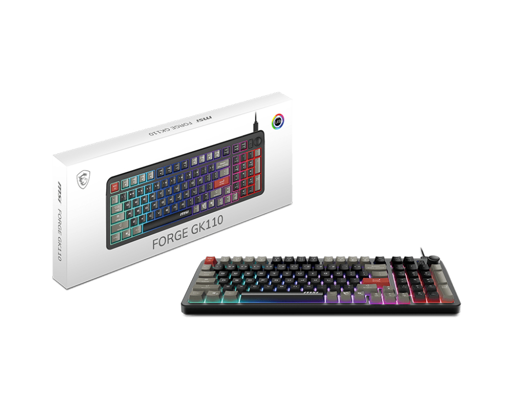 MSI FORGE GK110 toetsenbord Gamen USB QWERTY Amerikaans Engels Zwart - Afbeelding 6