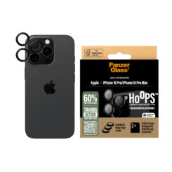 PanzerGlass ® Hoops® Camera Lens Protector Black iPhone 16 Pro | 16 Pro Max Doorzichtige schermbeschermer Apple 1 stuk(s) - Afbeelding 3