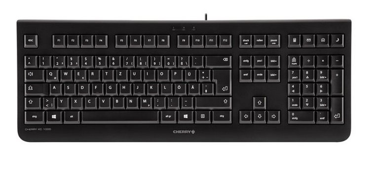CHERRY KC 1000 toetsenbord Kantoor USB QWERTY Spaans Zwart - Afbeelding 2