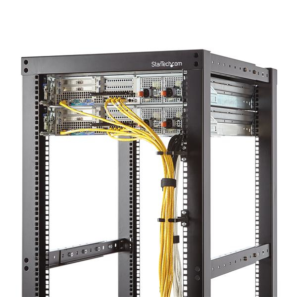 StarTech.com 1U Verticale 5,7 x 10cm Server Rack Kabelmanagement D-Ring Haak; Rackmonteerbare Netwerk Kabelorganizer; Kabelmanager voor 19" en 10" Serverkasten - Afbeelding 3