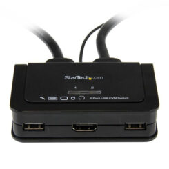 StarTech.com 2-poorts USB HDMI-kabel KVM-switch met audio en remote switch – met USB-voeding - Afbeelding 3