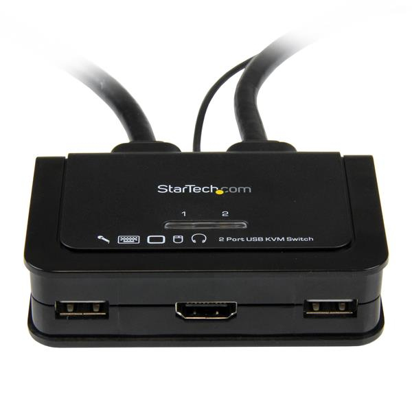 StarTech.com 2-poorts USB HDMI-kabel KVM-switch met audio en remote switch – met USB-voeding - Afbeelding 3