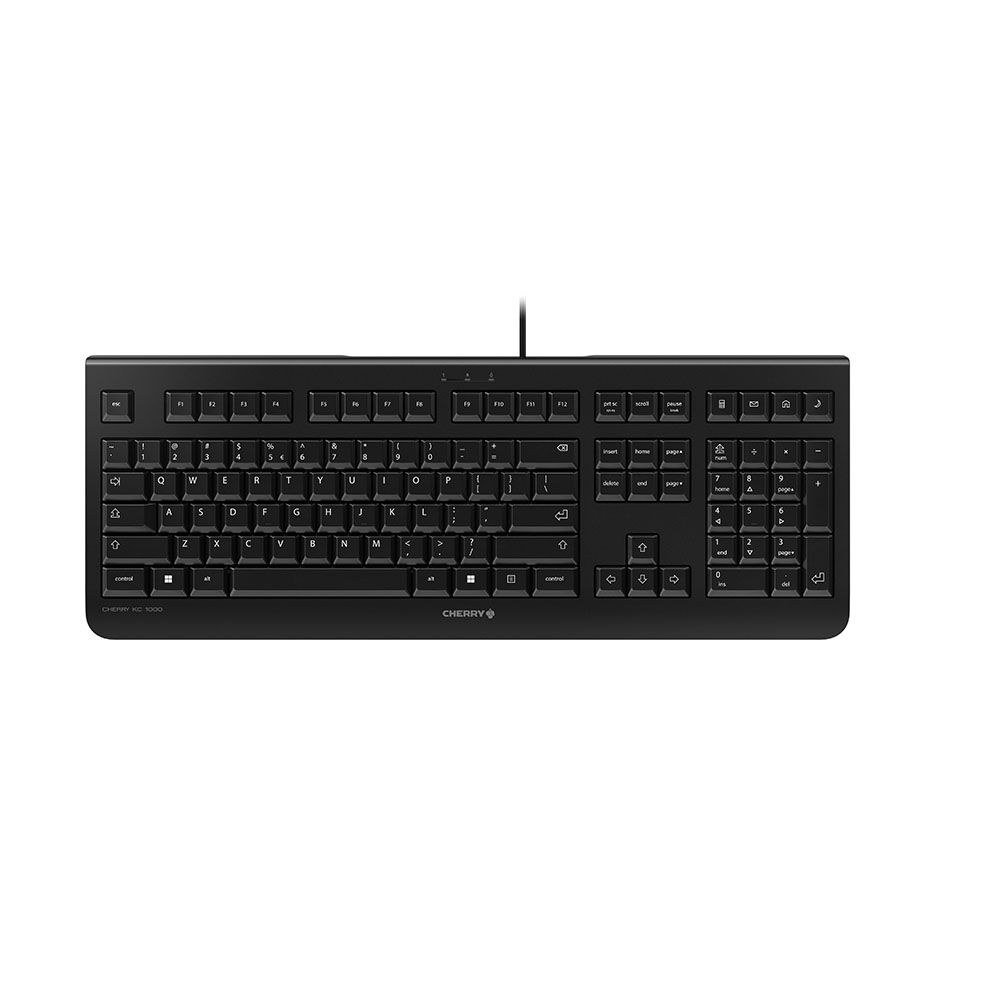CHERRY KC 1000 toetsenbord Kantoor USB QWERTY Amerikaans Engels Zwart - Afbeelding 2