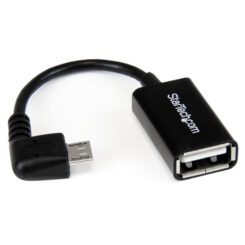 StarTech.com 12 cm rechtshoekige micro-USB-naar-USB-OTG-hostadapter M/F