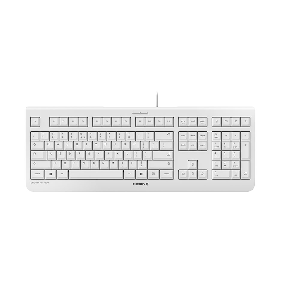 CHERRY KC 1000 toetsenbord Universeel USB QWERTY Amerikaans Engels Grijs - Afbeelding 2