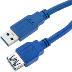 Techly 0.5m USB 3.0 A M/F USB-kabel USB 3.2 Gen 1 (3.1 Gen 1) 0,5 m USB A 5 Gbit/s Blauw