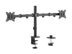 Equip 17“-32” Full Motion dubbele Monitorarm zwart