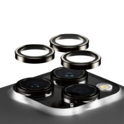 PanzerGlass ® Hoops® Metal Camera Lens Protector Black iPhone 15 Pro | 15 Pro Max Doorzichtige schermbeschermer Apple 1 stuk(s)