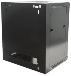 Intellinet 19" netwerkkast wandmontage (standaard), 9U, 600 mm diep, zwart, bouwpakket (flatpack), max. 60 kg, bruikbare diepte 410 mm, metalen & glazen deur, afneembare zijpanelen, montagemateriaal niet inbegrepen - Afbeelding 6