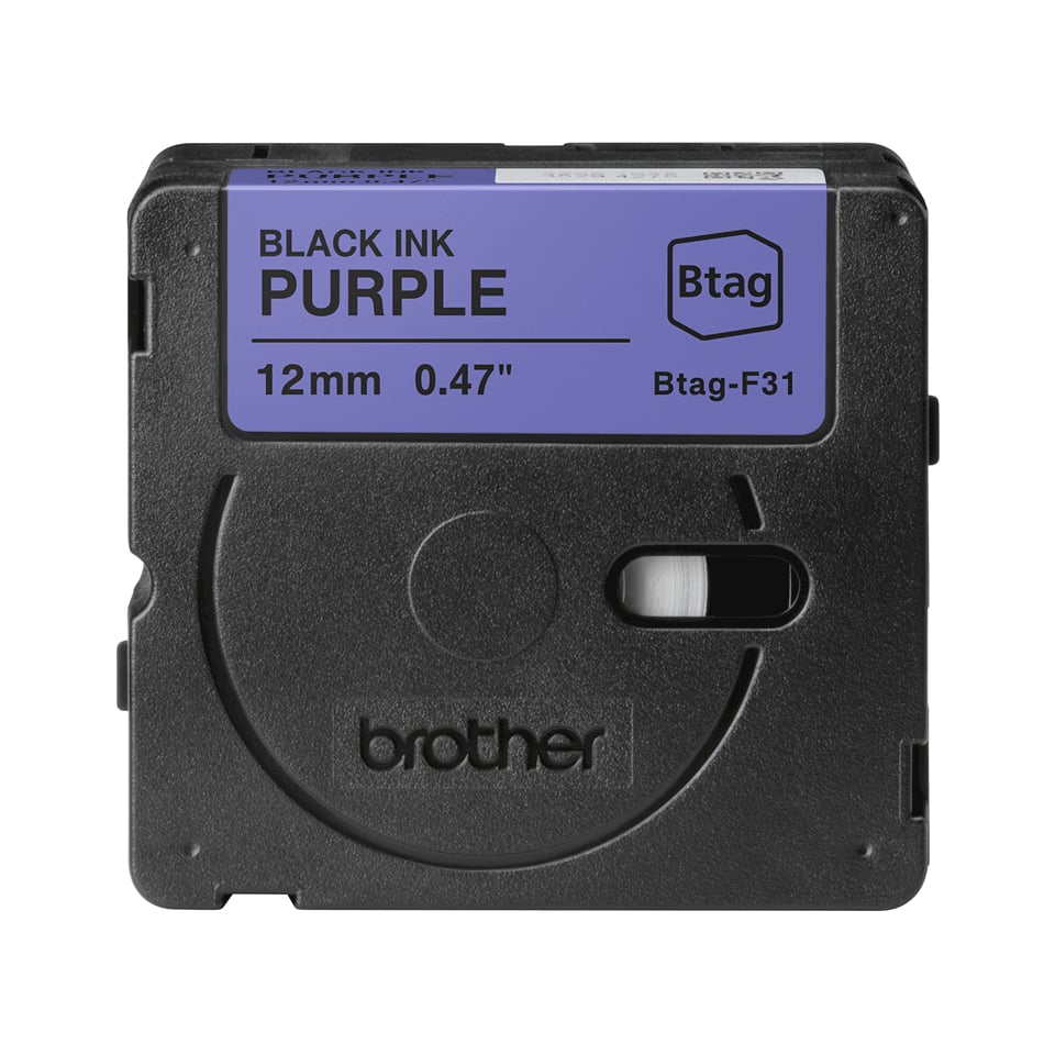 Brother BTAG-F31 labelprinter-tape Zwart op paars - Afbeelding 3