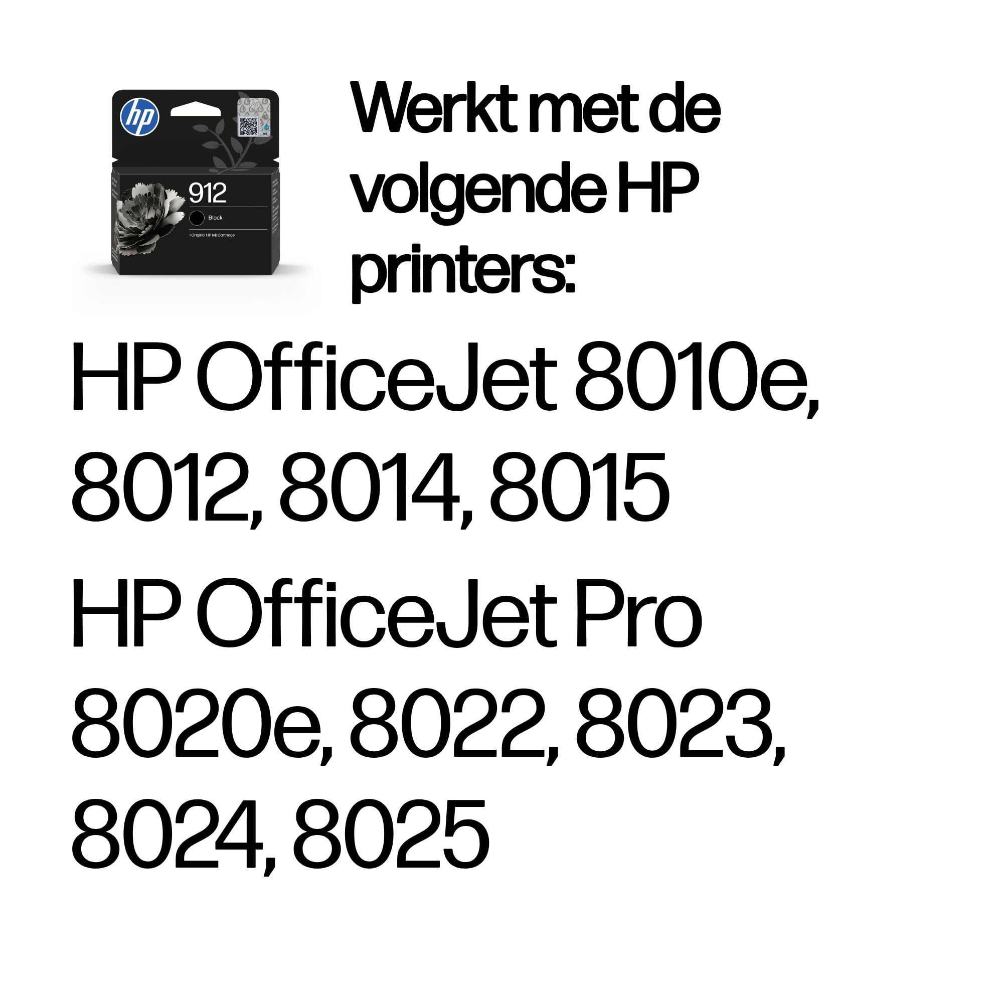 HP 912 originele zwarte inktcartridge - Afbeelding 3