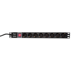 LogiLink PDU8C01 energiedistributie 8 AC-uitgang(en) 1U Zwart - Afbeelding 2