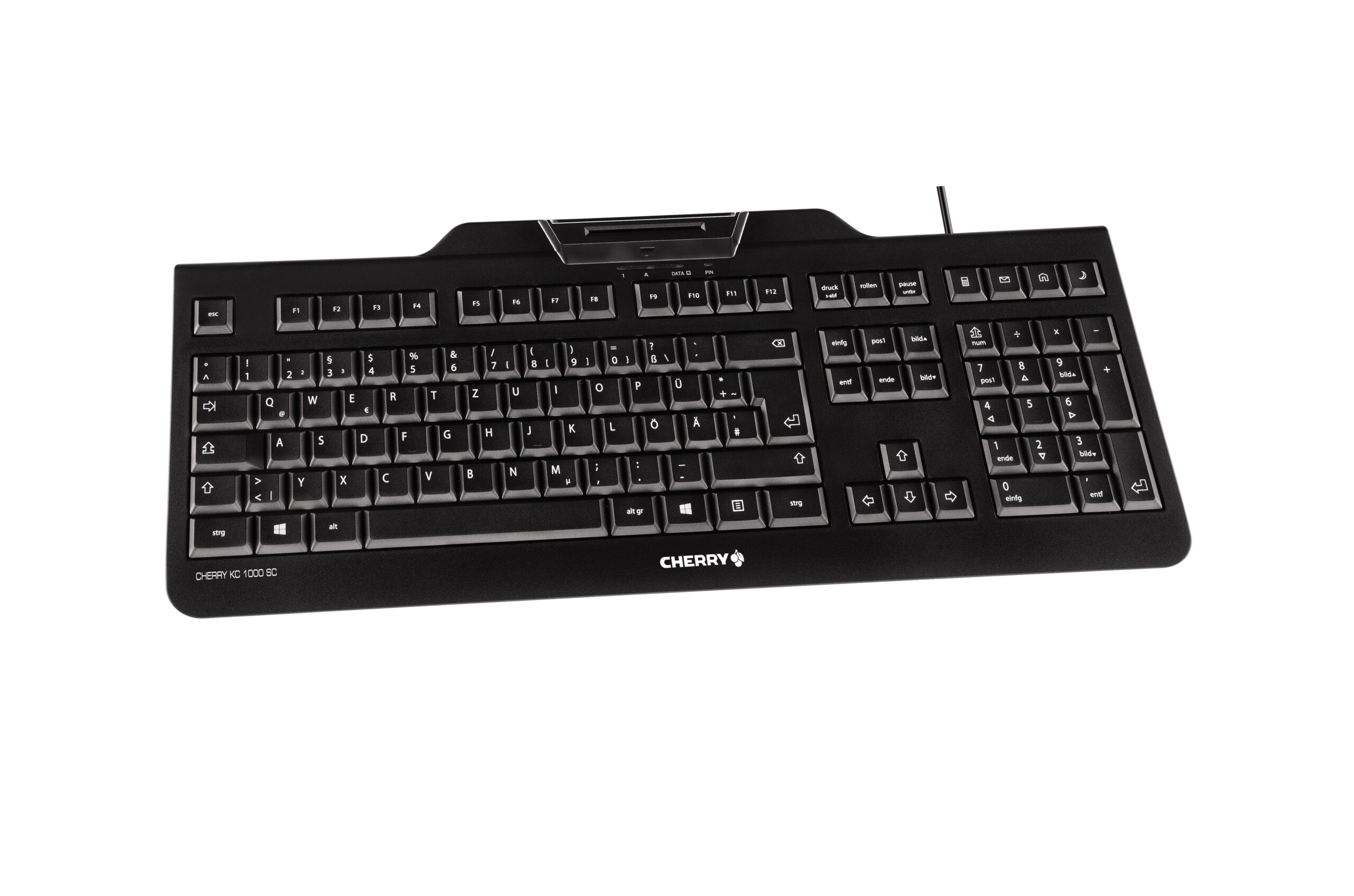 CHERRY KC 1000 SC toetsenbord Kantoor USB AZERTY Frans Zwart - Afbeelding 4