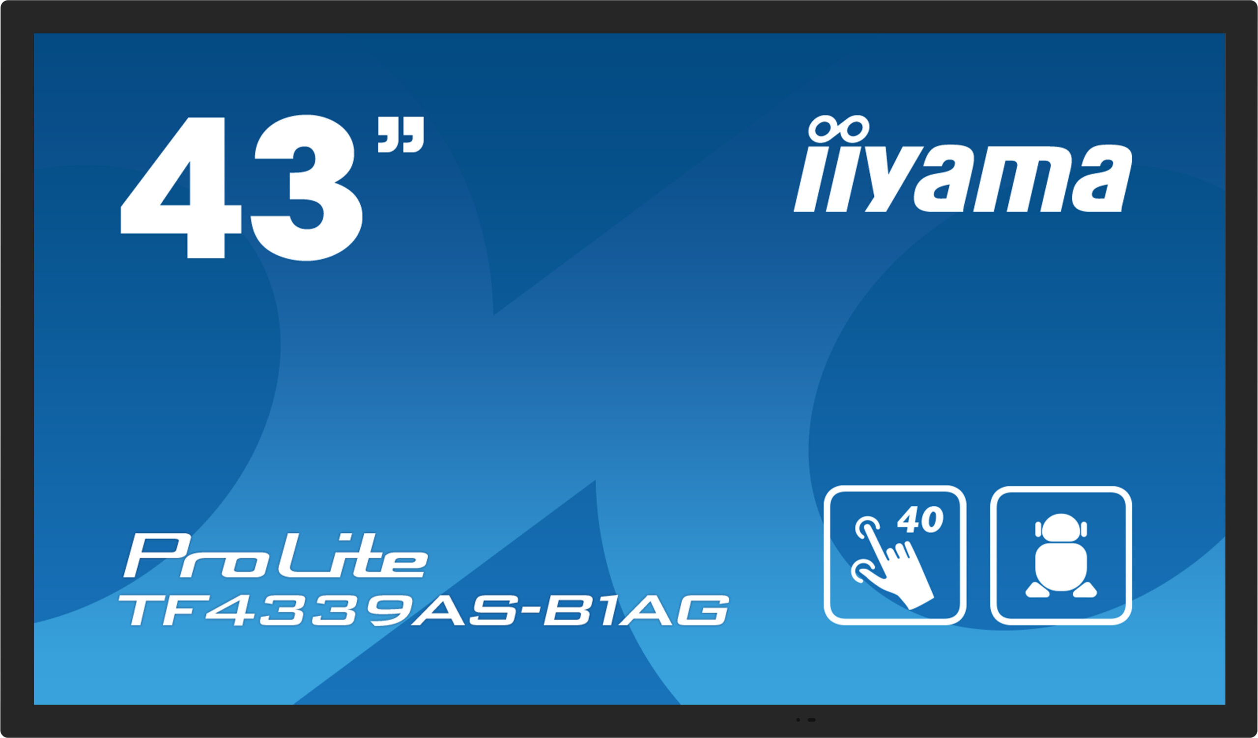 iiyama TF4339AS-B1AG computer monitor 108 cm (42.5") 3840 x 2160 Pixels 4K Ultra HD LED Touchscreen Zwart - Afbeelding 3