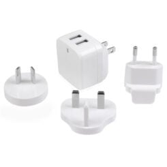StarTech.com 2-poorts USB-lader - hoog vermogen (17 W / 3,4 A) - reislader (internationaal) - wit
