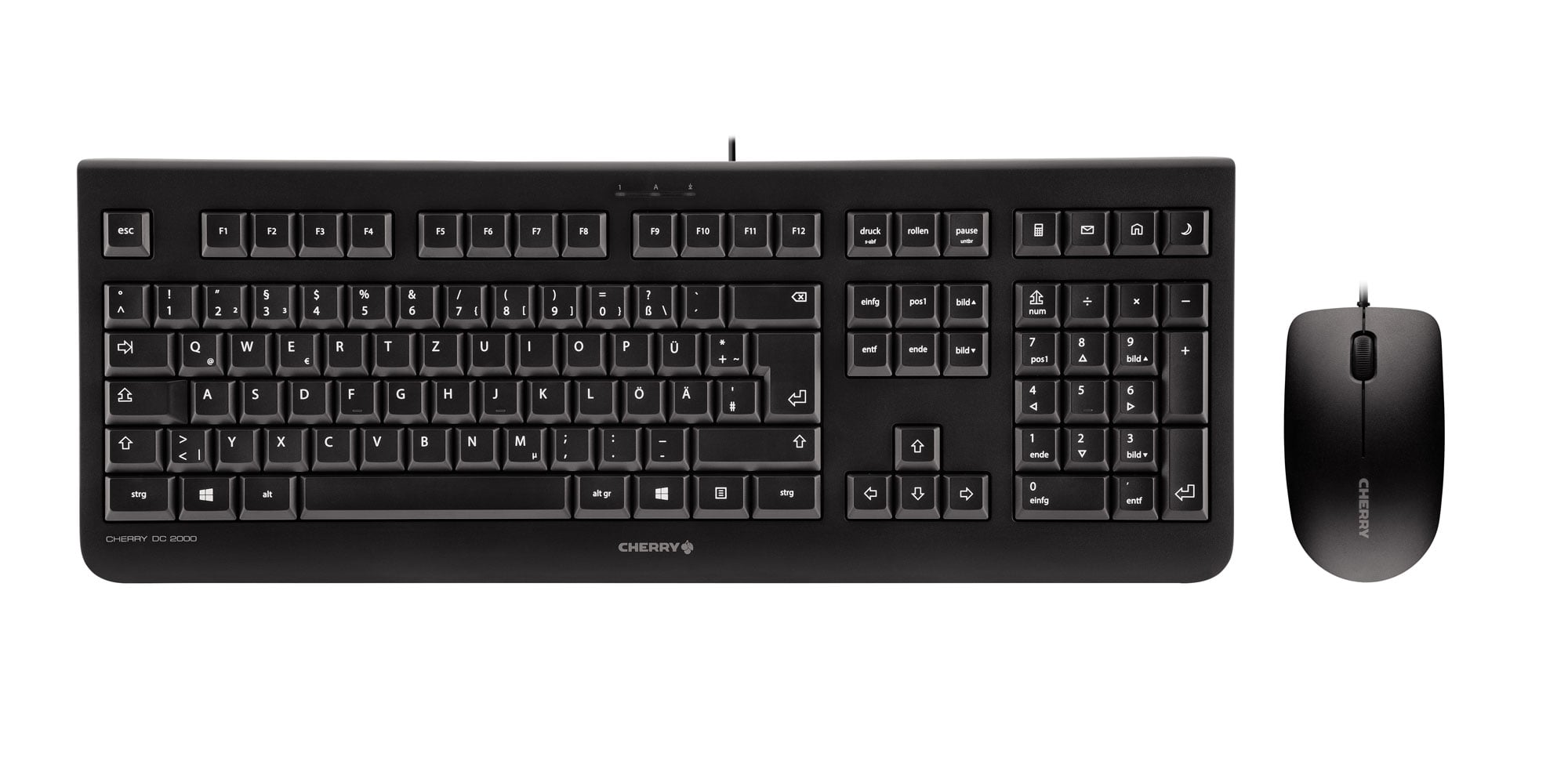 CHERRY DC 2000 toetsenbord Inclusief muis Universeel USB Belgisch Zwart - Afbeelding 2