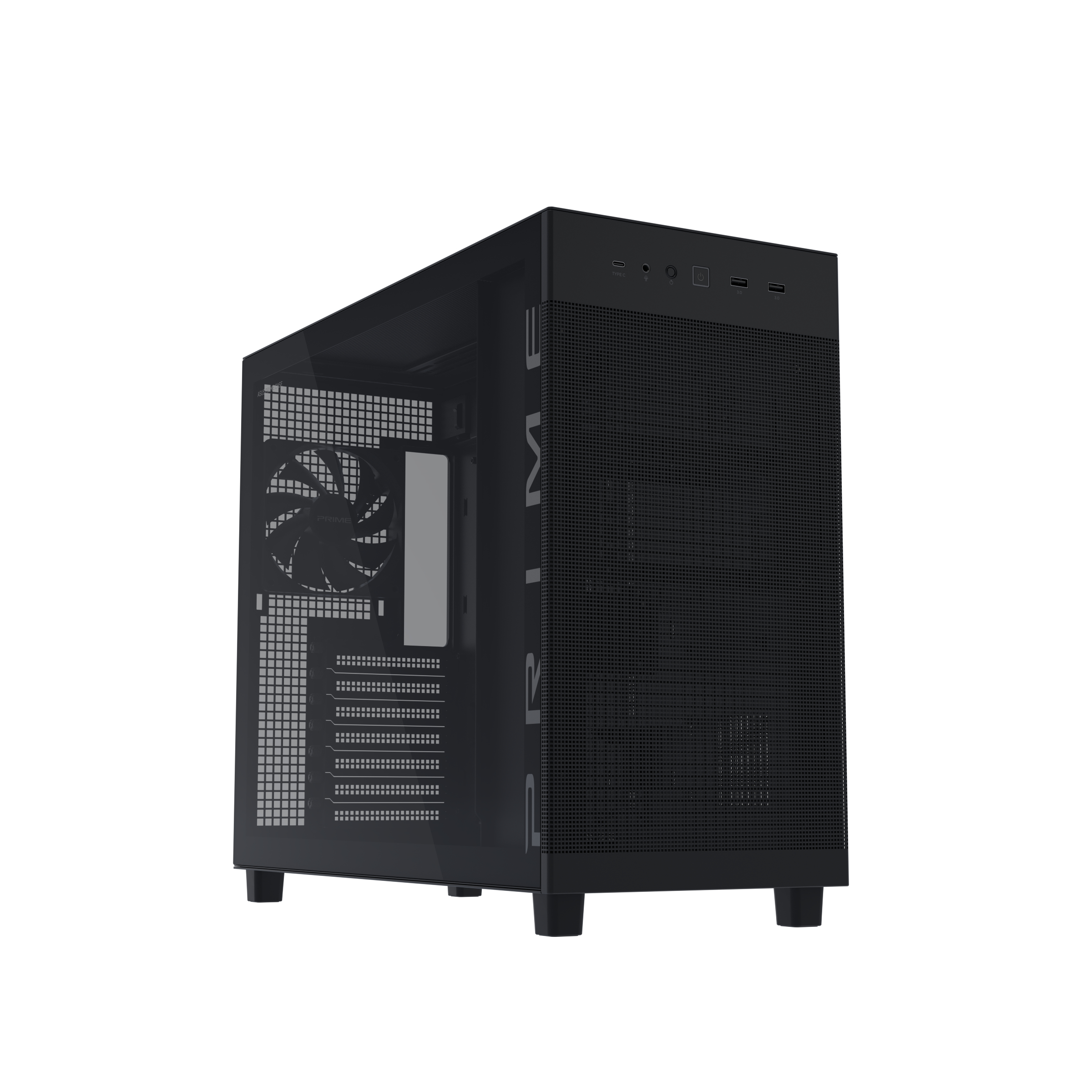 ASUS PRIME AP303 TG Black Midi Tower Zwart - Afbeelding 3