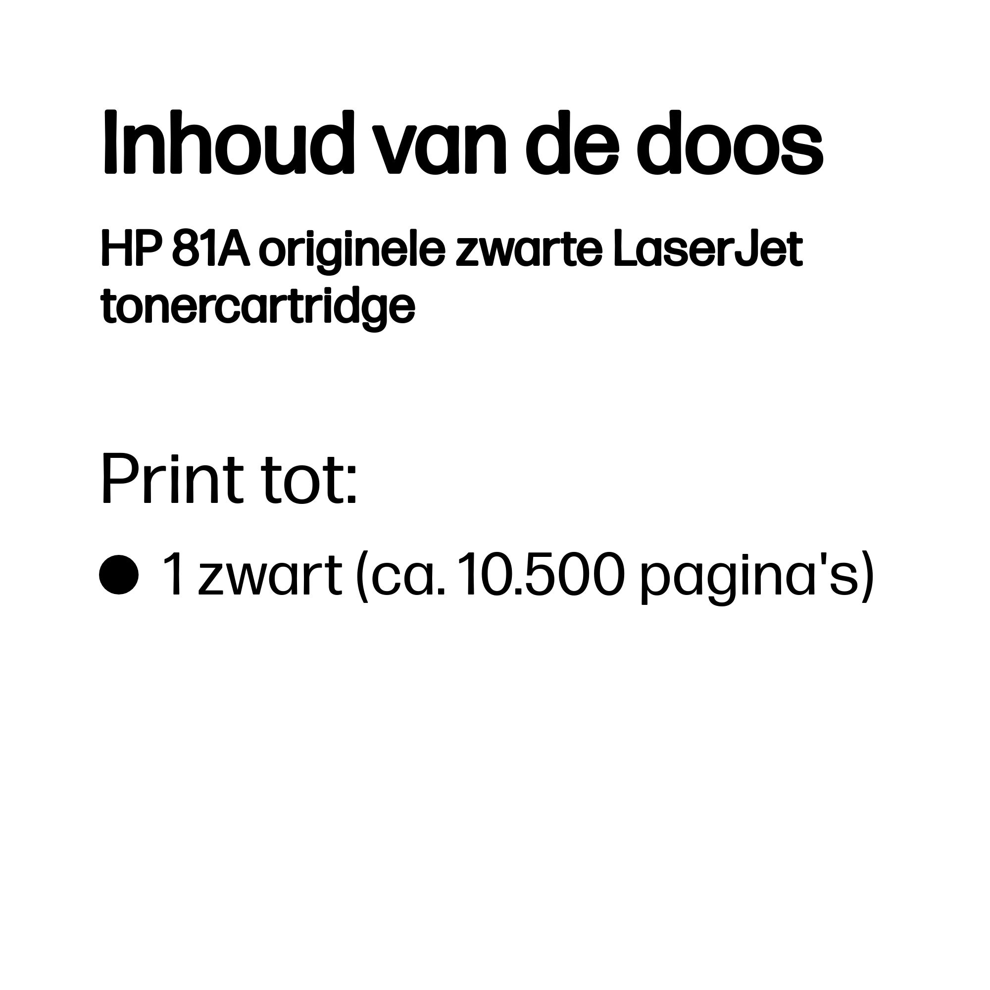 HP 81A originele zwarte LaserJet tonercartridge - Afbeelding 4