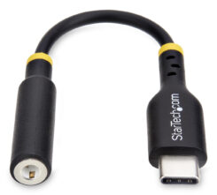 StarTech.com 12,7cm USB-C naar 3.5mm TRRS koptelefoon/headset Jack Audio-adapter, USB Type-C Aux Dongle, 32-bit DAC, Voor Laptop/Telefoon/Tablet, Ondersteunt USB-C/Thunderbolt - Afbeelding 3