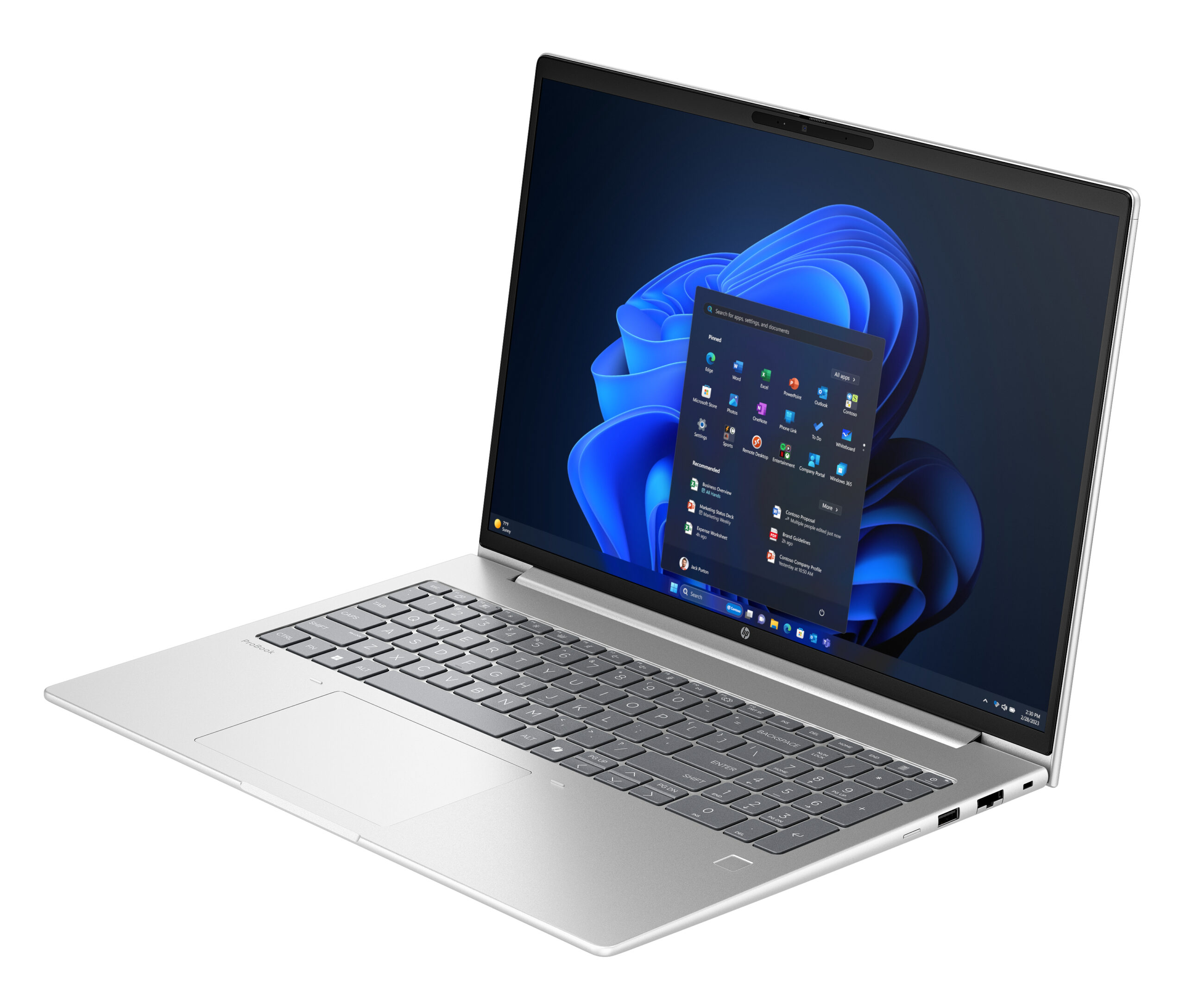 HP ProBook 4 G1i AI Intel Core Ultra 7 255H Laptop 40,6 cm (16") WUXGA 16 GB DDR5-SDRAM 512 GB SSD Wi-Fi 6E (802.11ax) Windows 11 Pro AI PC Zilver QWERTY - Afbeelding 4