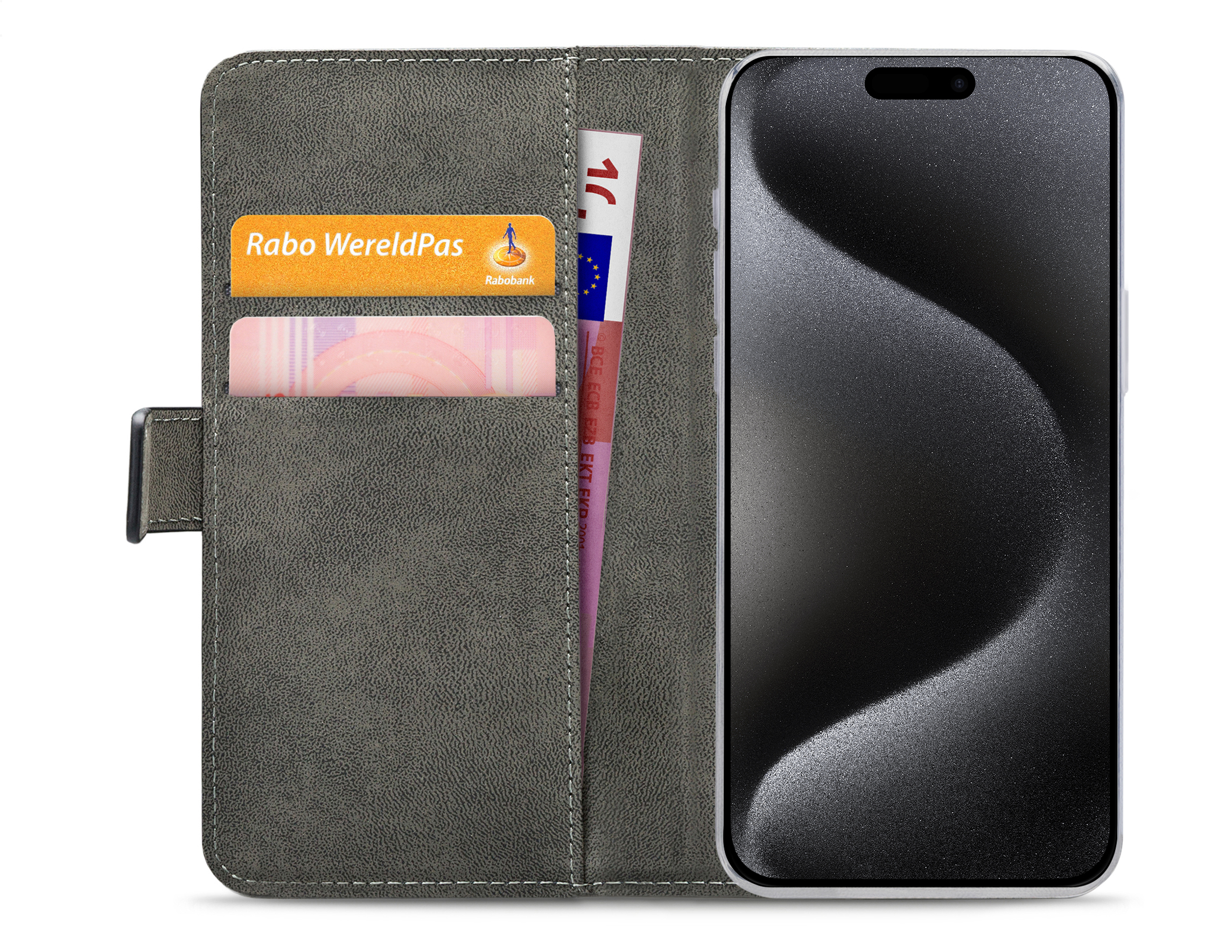 Mobilize Classic Gelly Wallet Book Case Apple iPhone 15 Pro Max Black - Afbeelding 3
