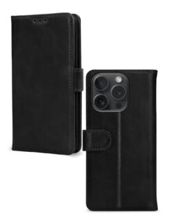 Mobilize Leather Wallet Apple iPhone 15 Pro Black