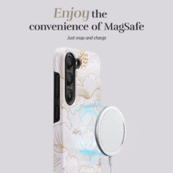 MIO White Roses Magsafe Compatible for Samsung S24+ 5G - Afbeelding 2