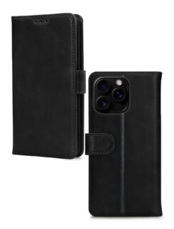 Mobilize Leather Wallet Apple iPhone 16 Pro Black